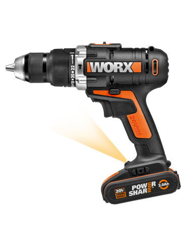 Worx WX372 - Taladro percutor 20V...