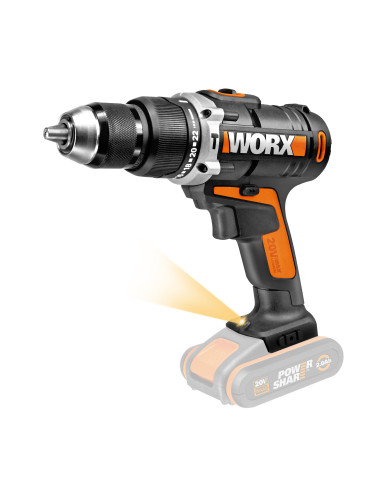 Worx WX372.9 - Taladro percutor 20V...