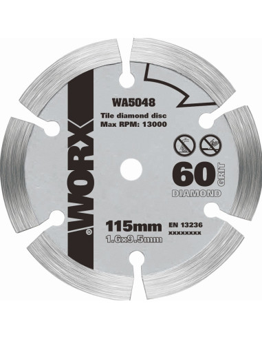 Worx WA5048 - Disco diamante Ø115mm...